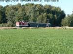 DPE 92573 mit 112 326-4 kurz vor Erreichen des Bahnhofs Grovoigtsberg. Foto: 22.09.2007