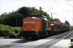 202 271-3 der Bochholter Eisenbahn durchfhrt mit einem Bauzug  in krze den ehemaligen Hp Wanne-Unser-Fritz. Dies sind meine ersten Bilder mit meiner neuen EOS400D, also fr Tipps und Kritik bin Ich OFFEN und DANKBAR! 23.6.08