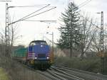 Lok 101 von Wincanton Rail mit Mllwagen von Herbolzheim (Mllverbrennung) nach Freiburg Gbf am Abzweig Leutersberg 22.12.08