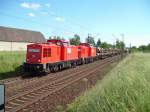 V 100 (105) + V 100 (103) der MEG zwischen Altenburg und Treben Lehma am 01.06.2005.