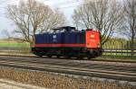 Lok 17 (202 264-8) der WFL zwischen Growudicke und Rathenow in Richtung Stendal. 15.04.2010