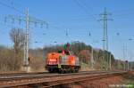 hvle V160.3 als einzelne Lok gen Genshagener Heide unterwegs (Diedersdorf 07.04.10)