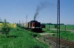 202 368 + RB8659 bei Abfahrt am Hp Mschlitz (31.05.1996, KB-Dia)