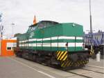 Eine V100 der Firma Schneider&Schneider Gleisbauservice. 29.9.02, InnoTrans Berlin