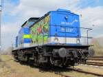 BR 202-547-6 der EGP Potsdam abgestellt im Bahnhof von Schwerin Grries am 01.04.2011.