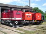 Beim V100 Treffen in Weimar am 29.05.11 waren u.a. zusehen 202 453-7 (WFL), MEG 101 (204 358-6), und 112 457-7.