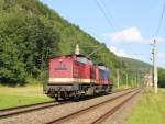 202 483 und 202 264 der WFL durchfuhren am 12.07.13 Remschtz.