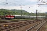 112 565 der PRESS ist am 17.05.14 mit einem Sonderzug in Saalfeld/Saale zusehen.