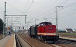 112 565 der PRESS überführte am 19.02.16 den Tender von 01 0509 sowie einen Begleitwagen durch Rodleben Richtung Dessau.