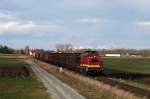 203 006, ex 202 718, (angemietet bei duisport rail) mit FZ 56436 bei Ettringen (02.03.2007)