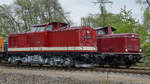 DR 112 565-7 & DB 212 007-9 stehen Anfang Mai 2017 Seite an Seite im Eisenbahnmuseum Bochum.