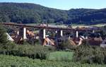 Viadukt Lengenfeld, Teilstück Leinefelde - Geismar der ehemaligen  Kanonenbahn  (26.6.1992) 