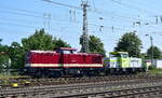 202 726-6 zog 264 005-6 (ehemals Captrain) durch Verden gen Rothenburg.