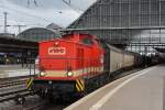 202 655 der VWE am 6.8.13 mit einem Güterzug in Bremen Hbf.
