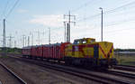 In Bitterfeld stand am 28.05.17 der Hilfszug mit 203 153 der MEG bereit.