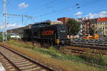 Die LOCON 218 (92 80 1203 124-3 D-LOCON) wartet am 27.08.2017 in Berlin-Lichtenberg.