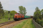 Der Schrottzug mit einem 203-pärchen der SWT Stahlwerk Thüringen GmbH war aufgrund von Bauarbeiten bei Pössneck, unterwegs über Saalfeld/ Frankenwald/ Marktredwitz nach Cheb.