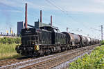 Lokomotive 203 152-4 mit einem Kesselzug am 30.07.2020 vor der Kokerei Prosper in Bottrop.