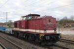 PRESS 204 271-1 (92 80 1203 226-6 D-PRESS) am 04.02.2023 im Bauzugeinsatz in Neudietendorf.