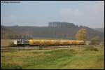 203 507-9 zieht am morgen des 13.10.07 das  Josera-Zgle  von Miltenberg nach Merkle, hier bei Heidenheim-Schnaitheim aufgenommen.