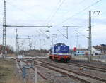 Raildox 203 116-9 als Tfzf nach Dessau Hbf, am 16.02.2024 in Rodleben.