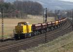 203 185-1 mit Gterzug am 17.03.12 bei Harrbach