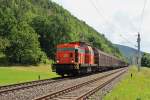 92 80 1203 013-8 D-SWT mit einem Gterzug in Remschtz am 12.07.13