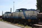 D&D 1701 und D&D 1404 am 22.7.13 abgestellt in Hamburg-Hohe Schaar.