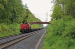 203 120 WFL mit Flachwagen zu sehen am 18.05.16 in Jößnitz
