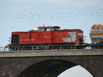 Die Diesellokomotive 203 115-1 Anfang Mai 2021 in Duisburg.