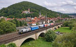 Lok 203 014 ,,Conni'' der Strabag am 11.08.2021 in Gemünden.