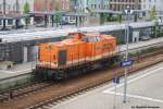 LOCON Lok 216 (203 142-5) am 06.05.09 im Bahnhof Memmingen.  