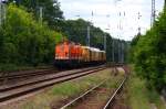 LOCON 215 und LOCON 211 mit Bauzug (Saarmund, 01.06.2009).