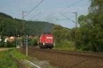 MEG Lok 101 (Ost V100) gibt in der Kurve vor Ludwigsau Mecklar nochmal Gas! Aufgenommen am 01.09.2009.