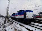 203 786 und 203 701 (1001 001)in Magdeburg-Sudenburg am 21.01.2010