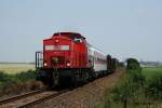 203 523 mit einer kurzen bergabe zwischen Halberstadt Spiegelsberg und Langestein am 12.7.2010.