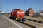 Lok 22 (203 114-4) WFL als Lz in Rathenow in Richtung Stendal unterwegs. 10.04.2011