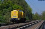 203 301-7 der DB Netz bei der berquerung der Donautalbrcke bei Mariaort, 19.04.2011