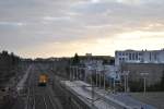 Hier eine Baureihe 203 in Langen Flugsicherung beim Sonnenuntergang am 04.01.2012.