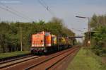 LOCON 216 (Ex 203 142) mit Bauzug am 30.04.2012 in Ahlten