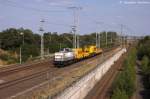 203 166-4 STRABAG Rail GmbH mit einem Bauzug in Stendal(Wahrburg) und fuhr in Richtung Salzwedel weiter.