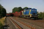 Der Holzzug von Parkstein-Htten nach Torgau wurde am 03.08.2013 von 203 103 der MWB bespannt.