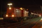 BBL Lok 11 mit Schotterwagen im Hbf Solingen am 15.11.2014.