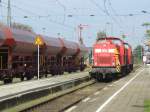 WFL 203 114-4 mit einer weiteren 203 am 14.10.2014 beim rangieren im Bahnhof Grimmen.