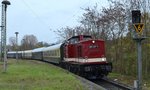 LEG 202 327-3 / 203 227-4 mit dem Pendel Sonderzug 160 Jahre Eisenbahnstrecke Leipzig - Großkorbetha bei Einfahrt in Weißenfels 16.04.2016