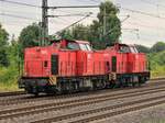 Dto. Lok  21  203 113-6 (NVR: 92 80 1203 113-6 D-WFL) und Lok  22  203 114-4 (NVR: 92 80 1203 114-4 D-WFL) am 29.07.2016 Porta Westfalica LZ in Richtung Minden passierend nach Vorbeifahrt...<P>Weitere Bilder zum Thema Bahnfotografie gibt es auf meiner Site unter:<br> 
<a href= http://www.ralf-bueker.de/Ralf's Eisenbahnbilder.htm target= _blank >Ralf's Eisenbahnbilder