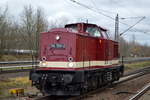 MTEG - Muldental-Eisenbahnverkehrsgesellschaft mbH mit  114 703-2  [NVR-Nummer: 92 80 1203 230-8 D-MTEG] am 09.12.18 Bf.