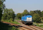 V100 SP 010 und V100 SP 009 als DGV 93827 (Friedrichshafen Stadt-Singen(Htw)) in Stahringen 25.8.19
