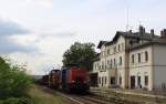 203 405-6 und 203-28 der SWT zu sehen am 30.09.14 in Pößneck oberer Bahnhof.