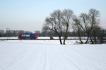 203 405 wurde inmitten wunderschöner Winterlandschaft südlich von Köln-Worringen aufgenommen.